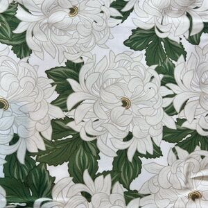 Floral Green and White Indoor/Outdoor Fabric